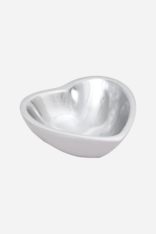 Textured Gold Heart Bowl in Silver Small 3''
