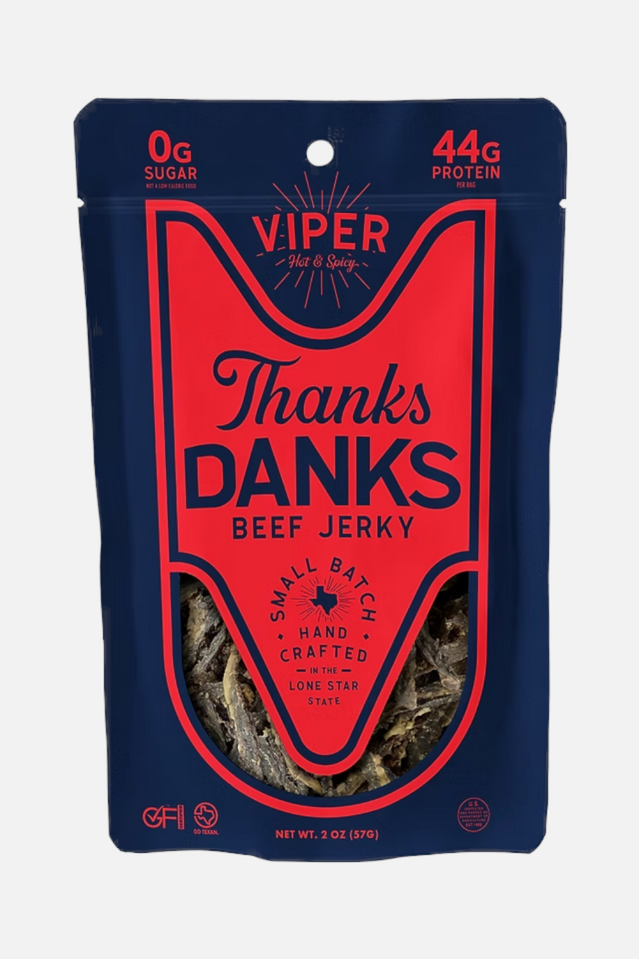 Thanks Danks Viper Jerky – front view