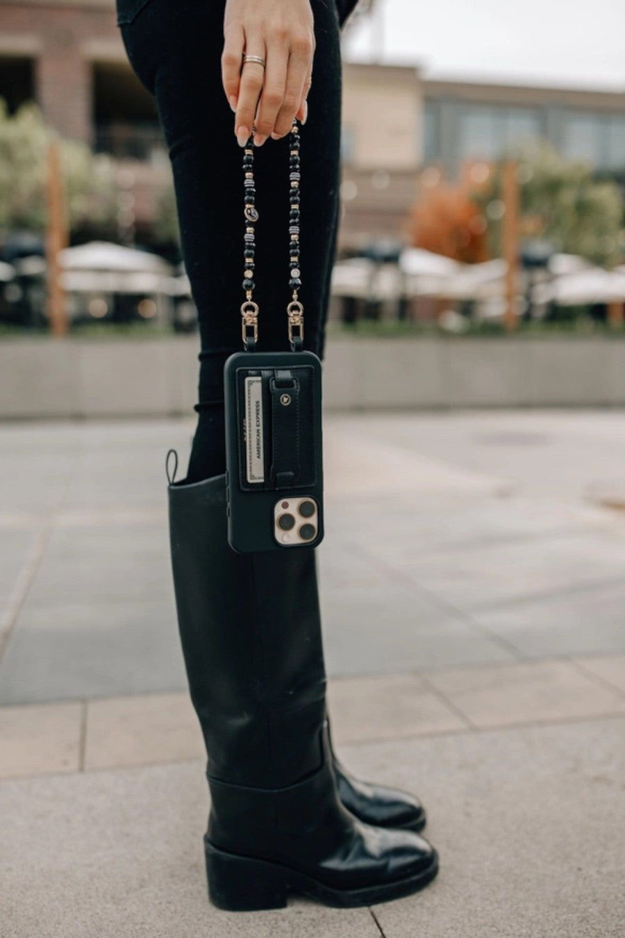 The Caep The Onyx Wristlet in Gold – back view