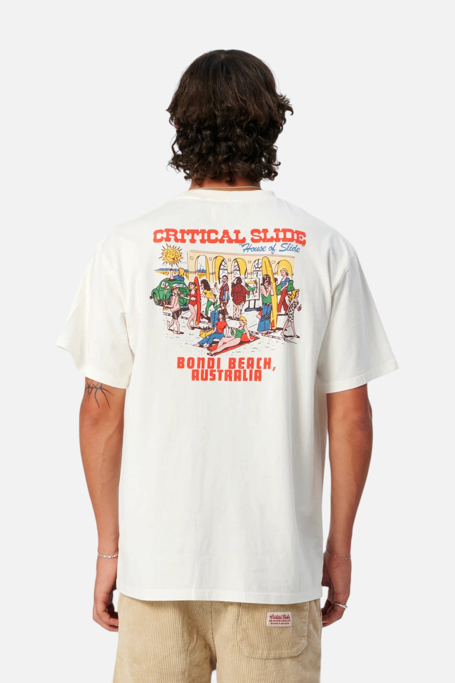 The Critical Slide Societ Pavilion Tee in Vintage White – back view