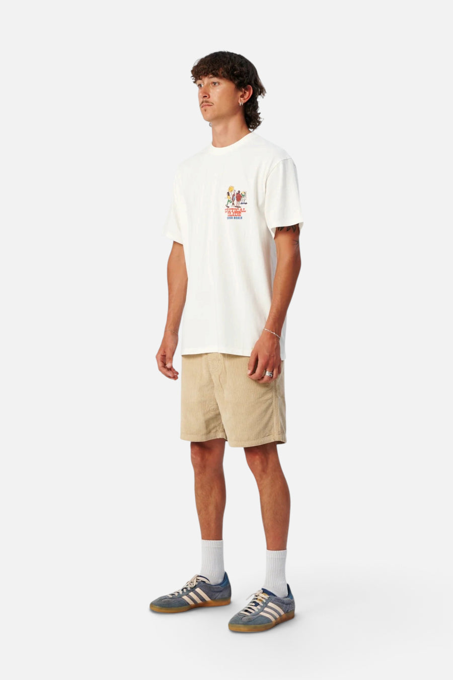 The Critical Slide Societ Pavilion Tee in Vintage White – detail