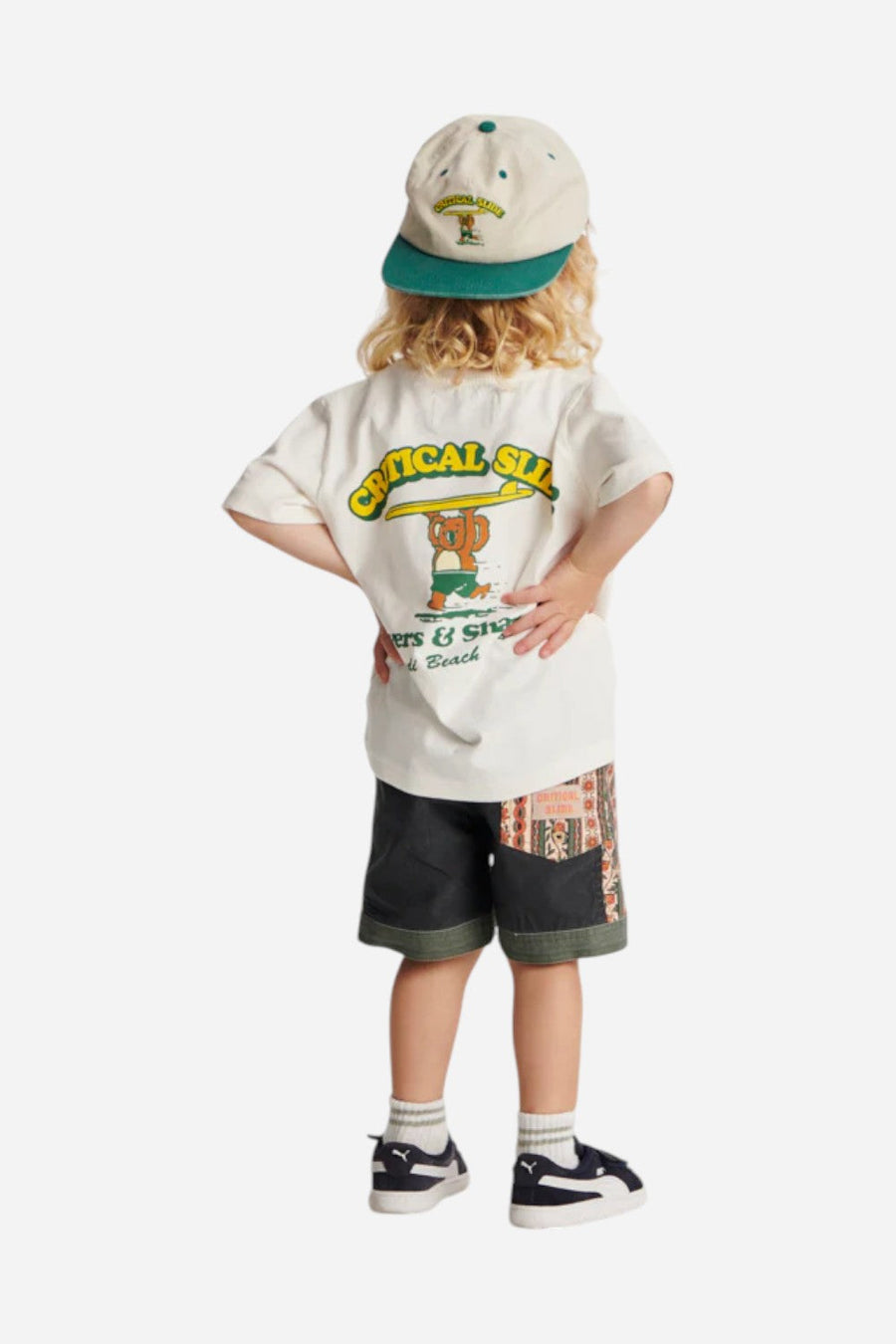 The Critical Slide Society Blinky Kids Tee in Vintage White – side view