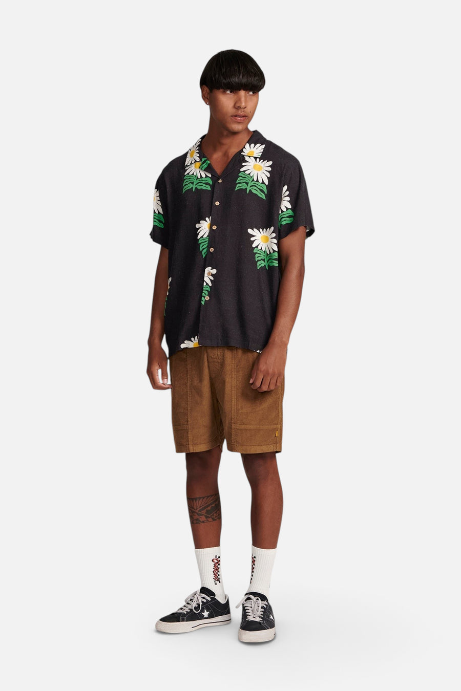 The Critical Slide Society Calen Resort Shirt in Black – back view