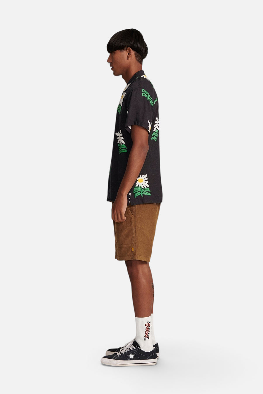 The Critical Slide Society Calen Resort Shirt in Black – side view