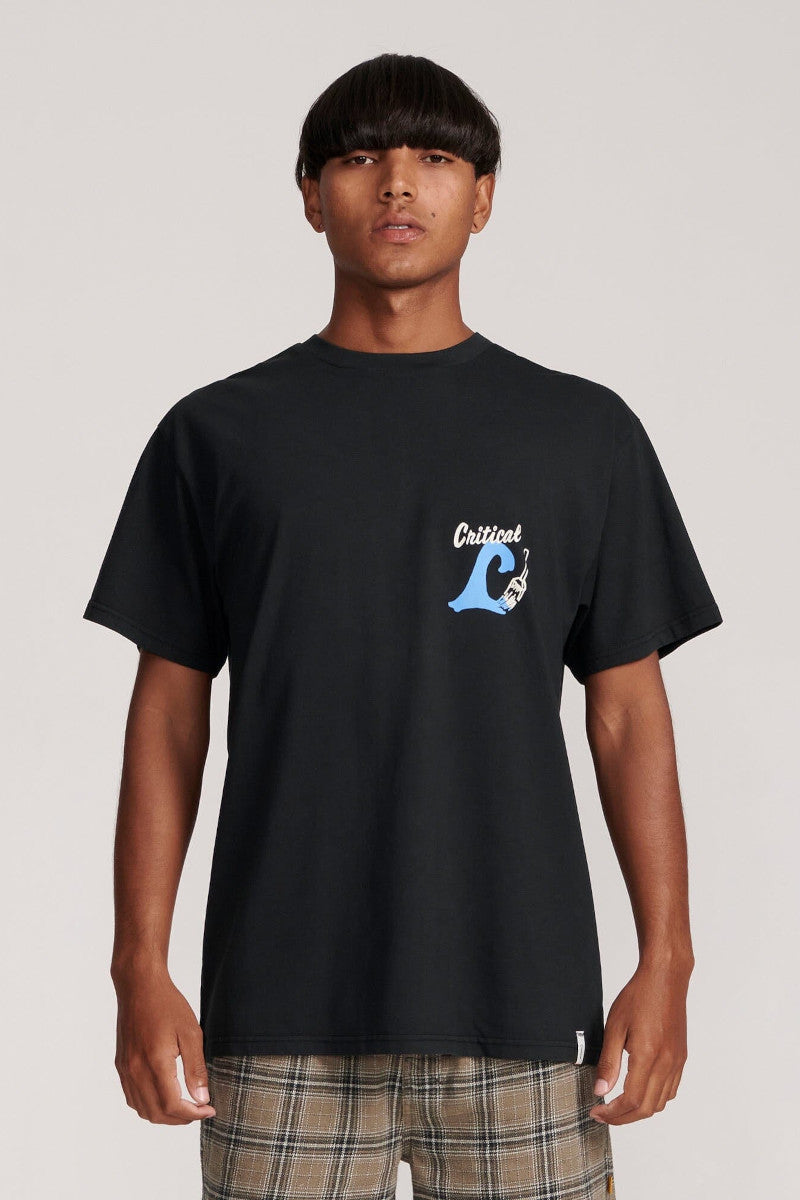 The Critical Slide Society Crafty Tee in Vintage Black – back view