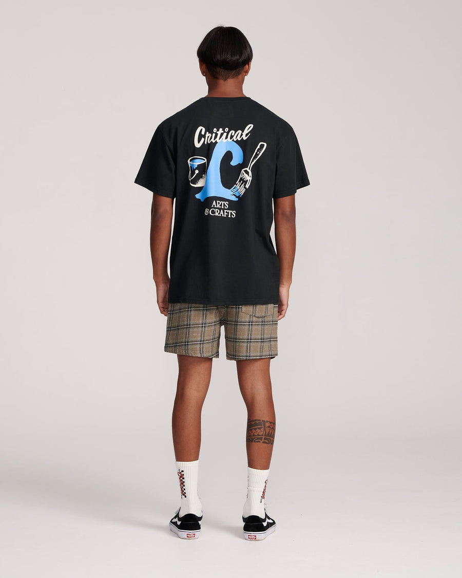 The Critical Slide Society Crafty Tee in Vintage Black – detail