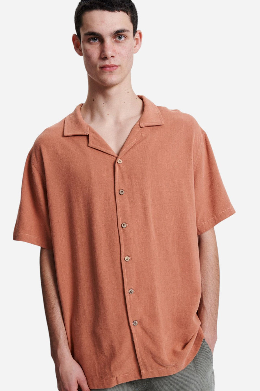 The Critical Slide Society Ernie Resort Shirt in Dark Peach – alternate