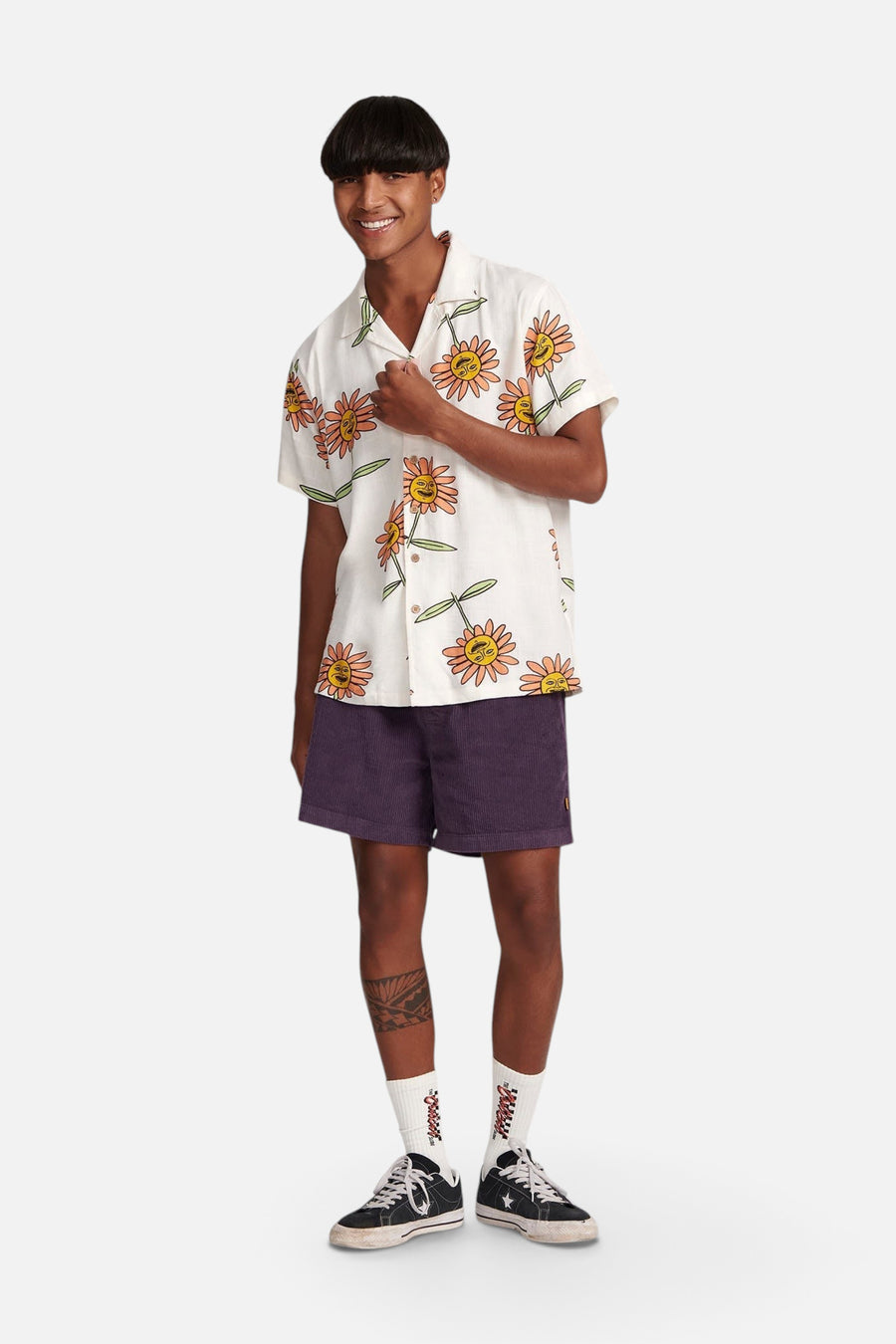 The Critical Slide Society Grande Resort Shirt in White – back view