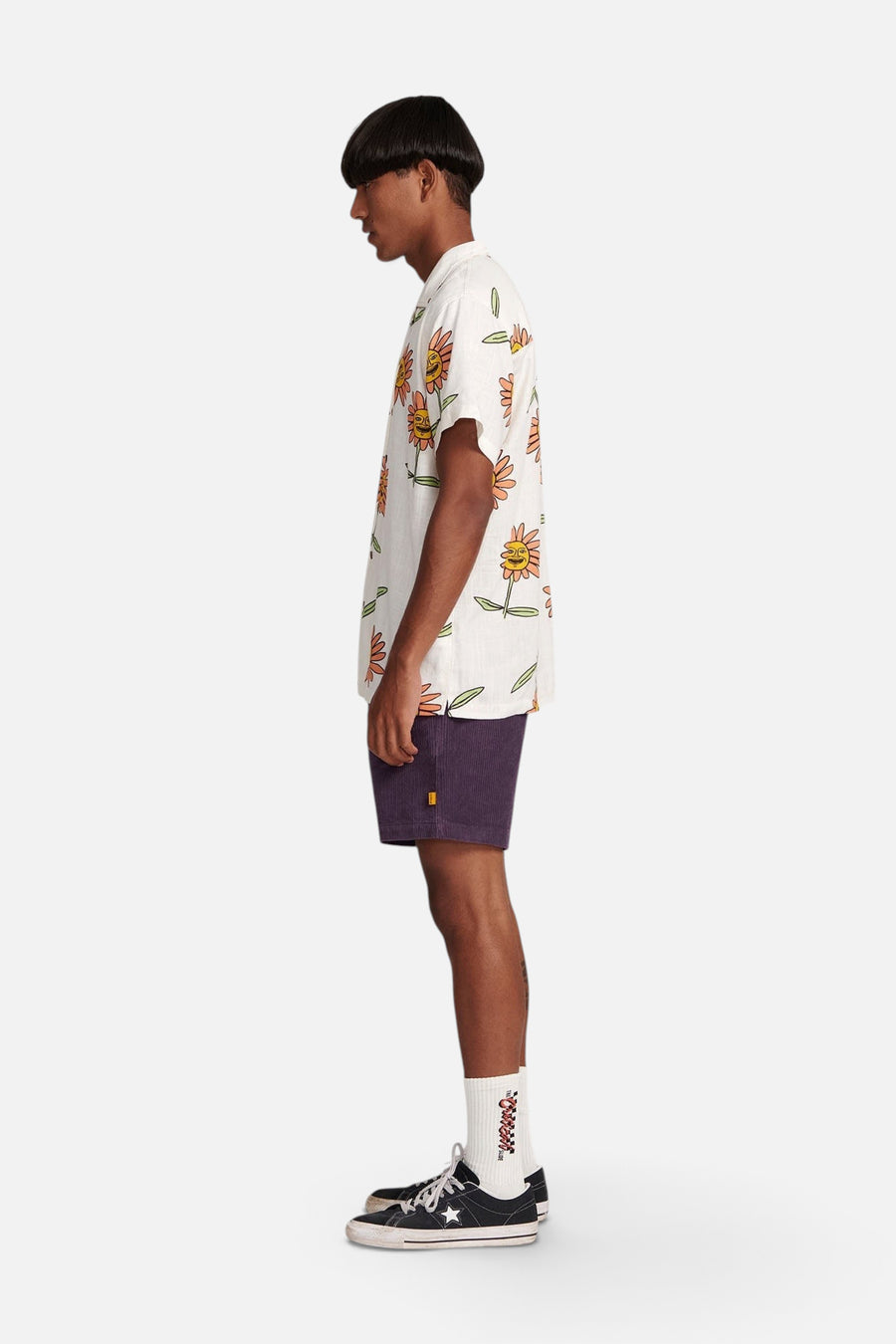 The Critical Slide Society Grande Resort Shirt in White – side view