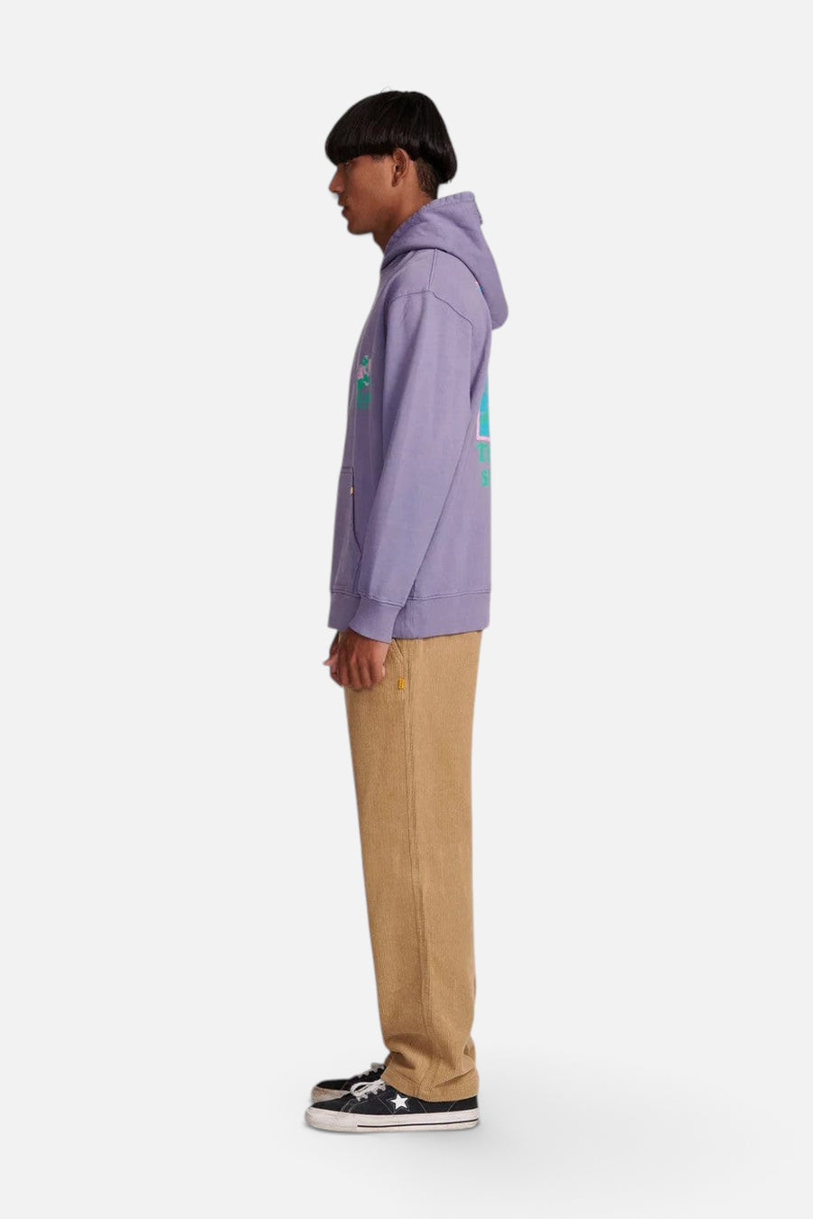 The Critical Slide Society Judd Hoodie in Blueberry – detail