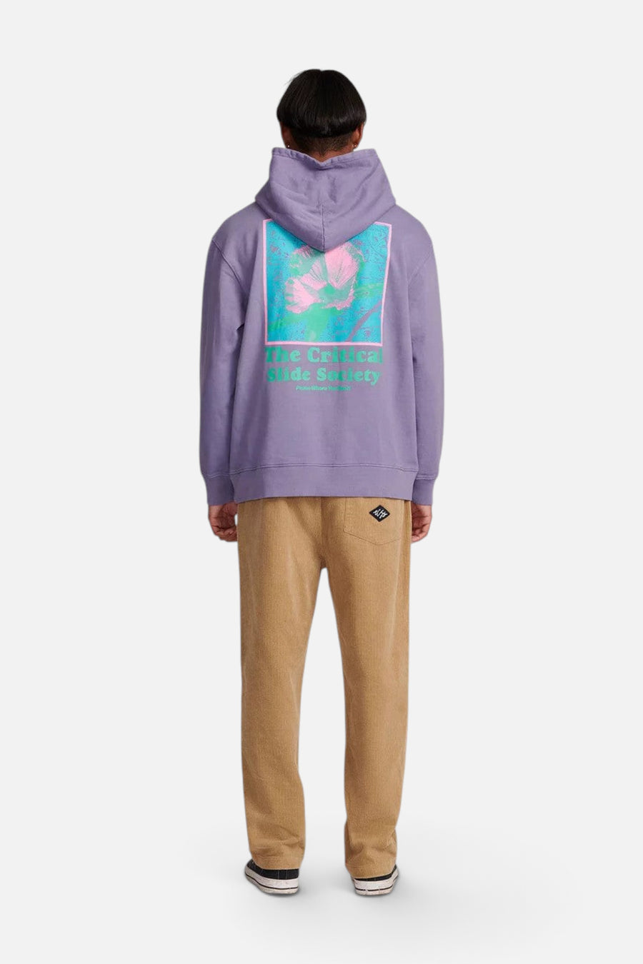 The Critical Slide Society Judd Hoodie in Blueberry – flat lay