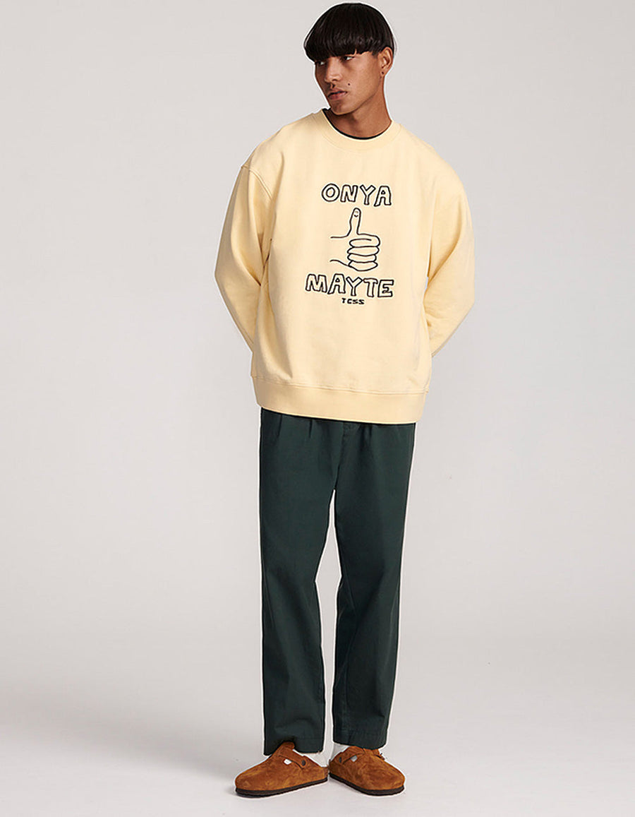 The Critical Slide Society Mayte Crewneck in Sunshine – side view
