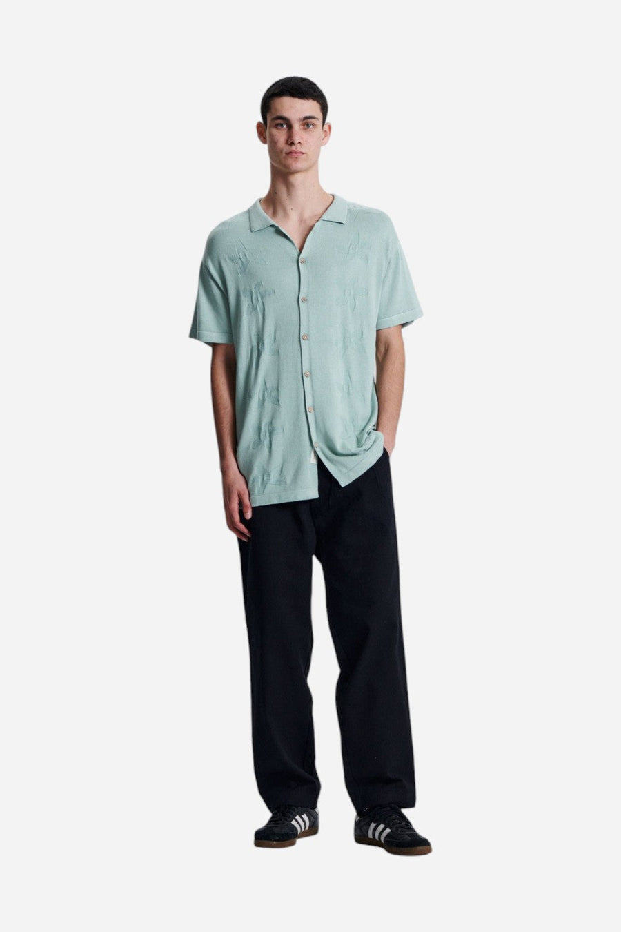 The Critical Slide Society Seeker Polo in Moss – detail