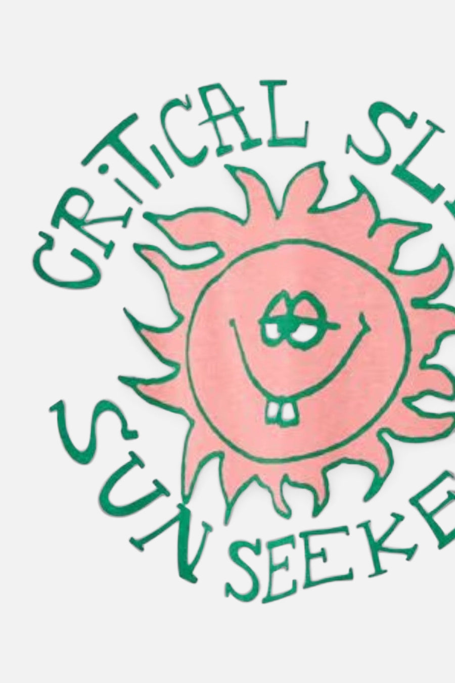 The Critical Slide Society Seeker T-Shirt in Vintage White – detail