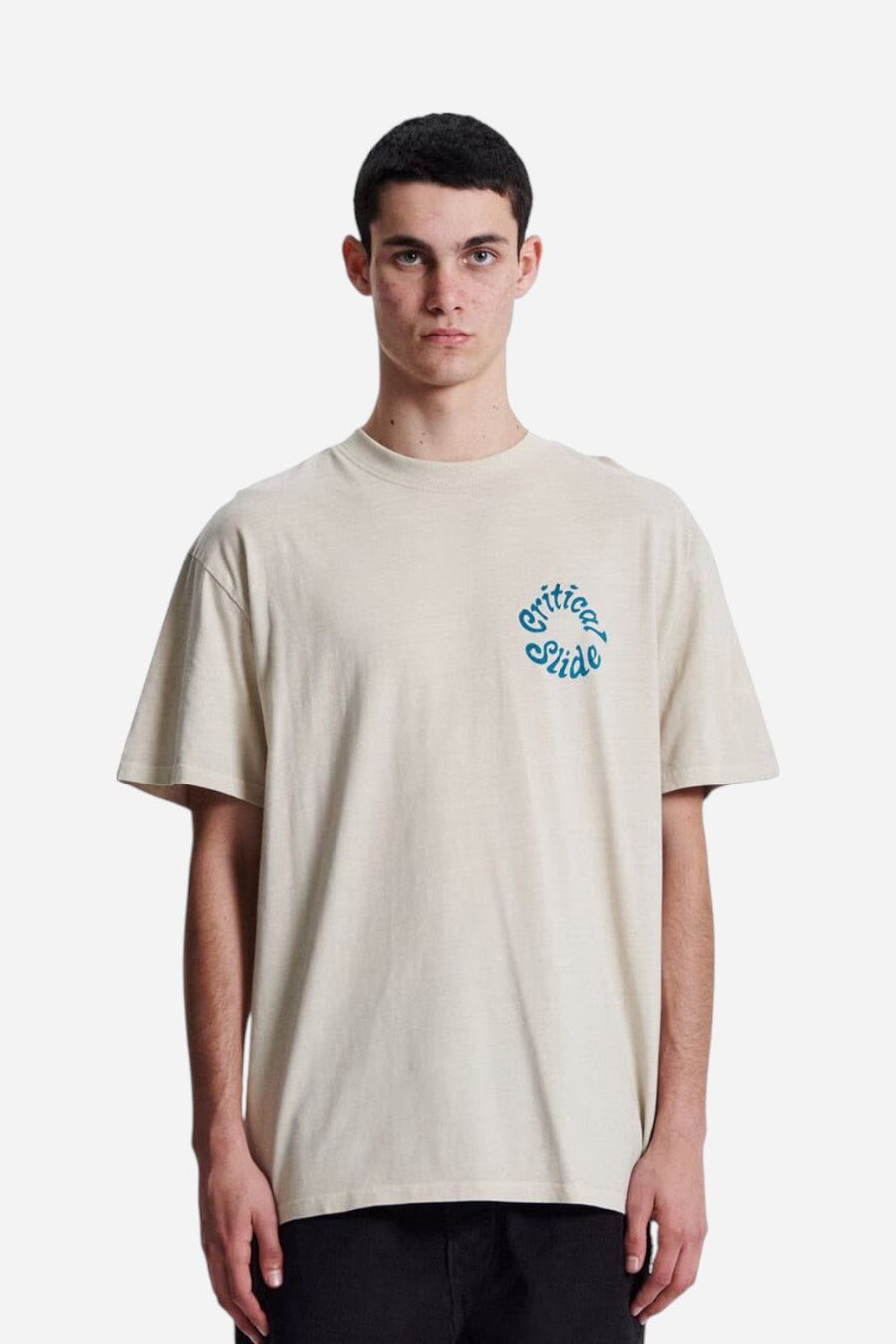 The Critical Slide Society Short Supply T-Shirt in Bone – front view