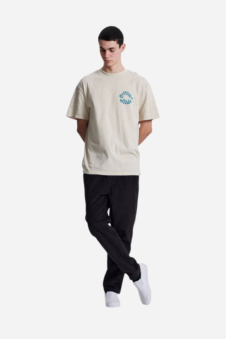 The Critical Slide Society Short Supply T-Shirt in Bone – side view