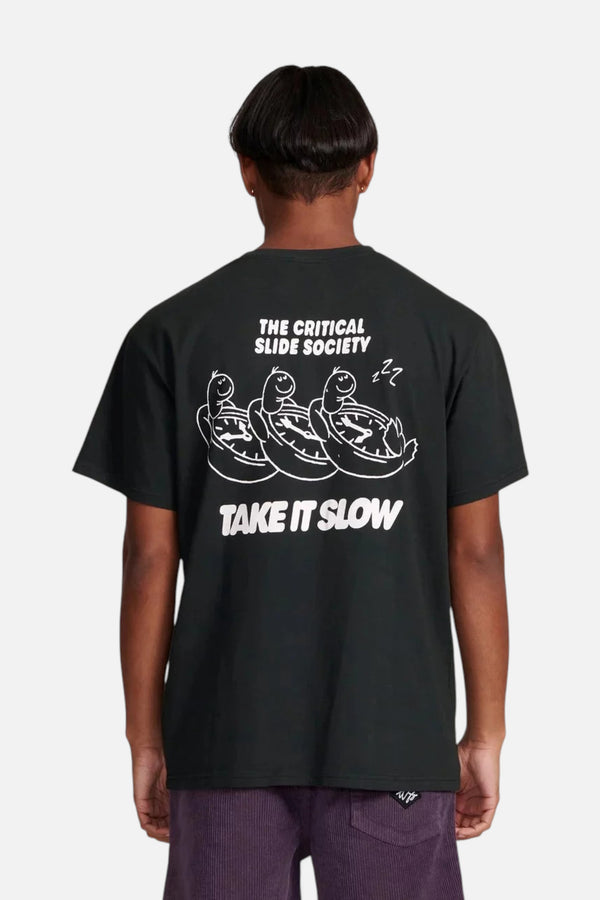The Critical Slide Society Take It Slow Tee in Vintage Black