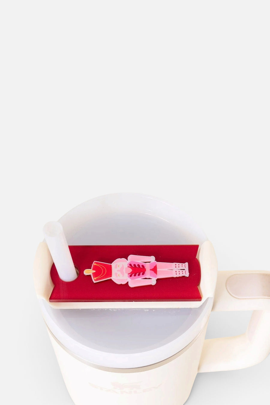 The Darling Effect Nutcracker Tumbler Lid Tag – front view