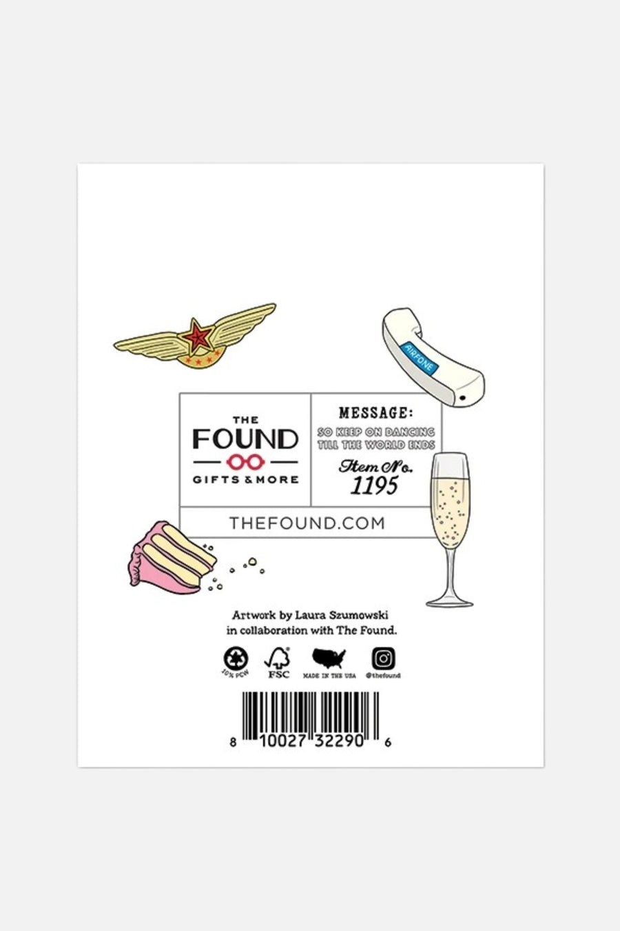 The Found Birthdays Are Toxic Card – side view