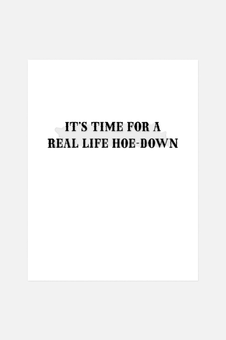 The Found Real Life Hoe-down Birthday Card – back view