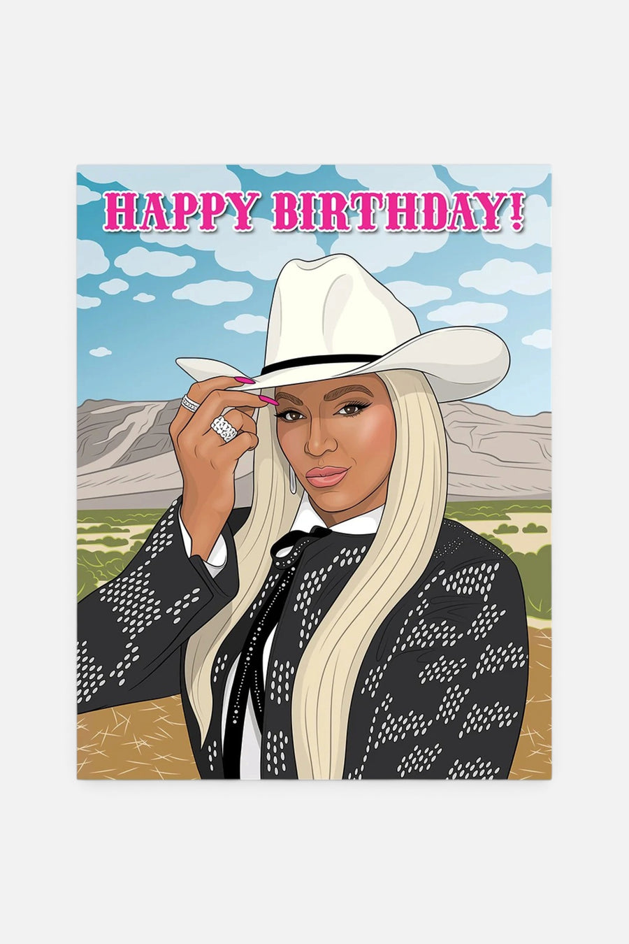 The Found Real Life Hoe-down Birthday Card – front view