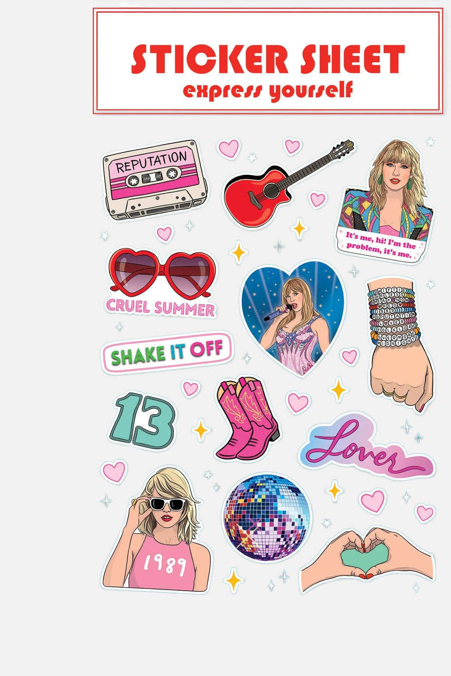 The Found TS Collage Sticker Sheet – front view