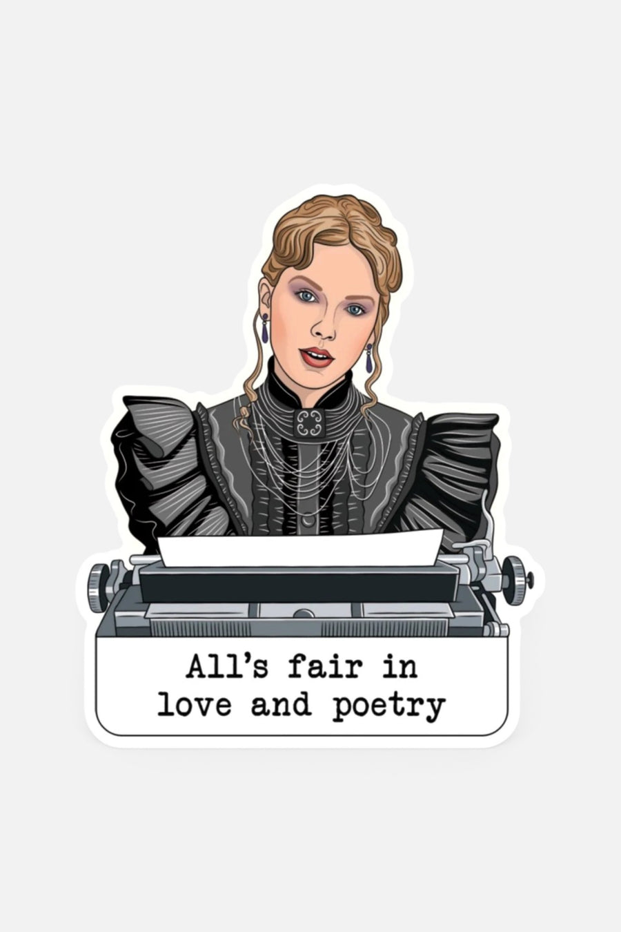 The Found TS Love and Poetry Die Cut Sticker – front view