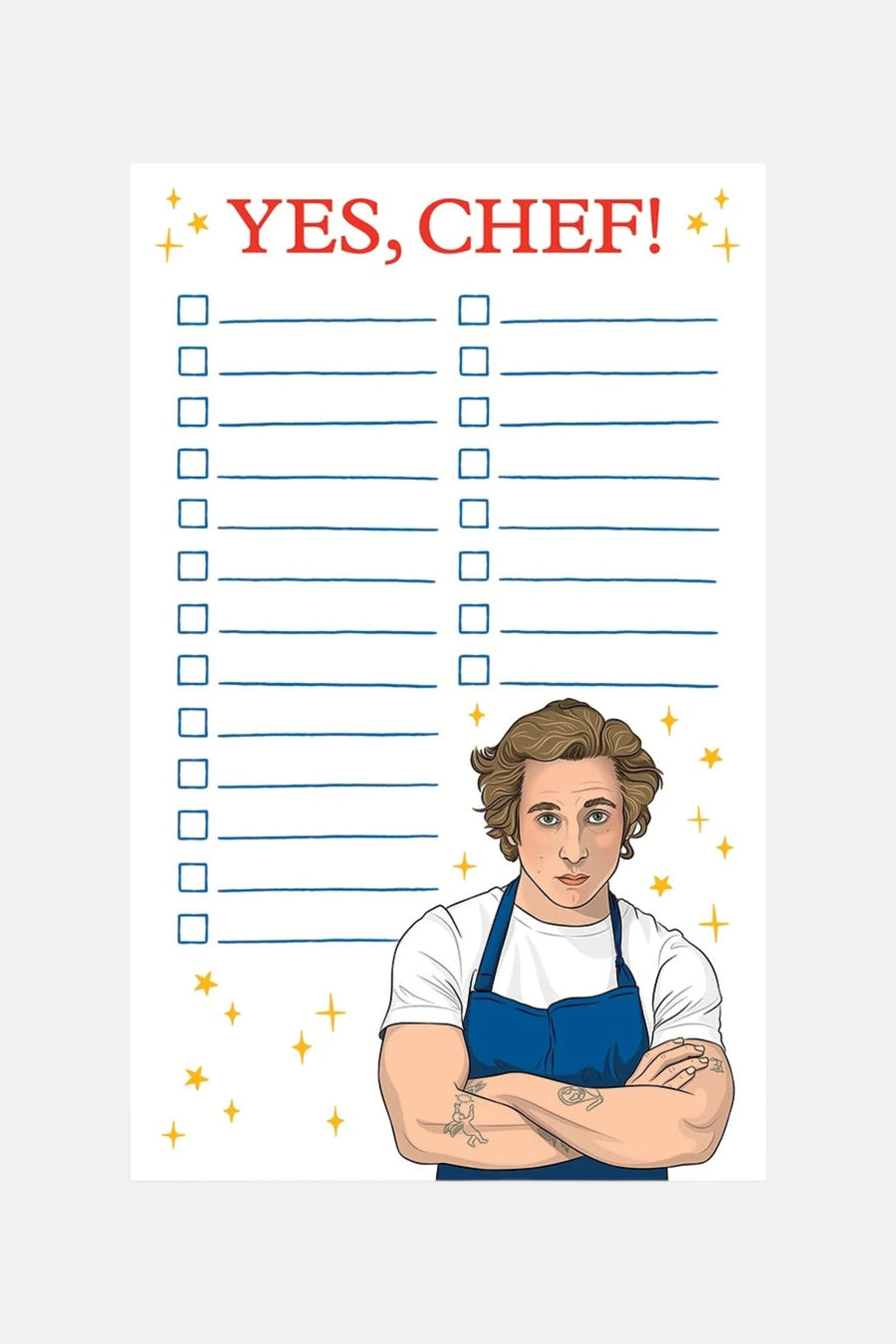 The Found Yes, Chef! Checklist Notepad – front view