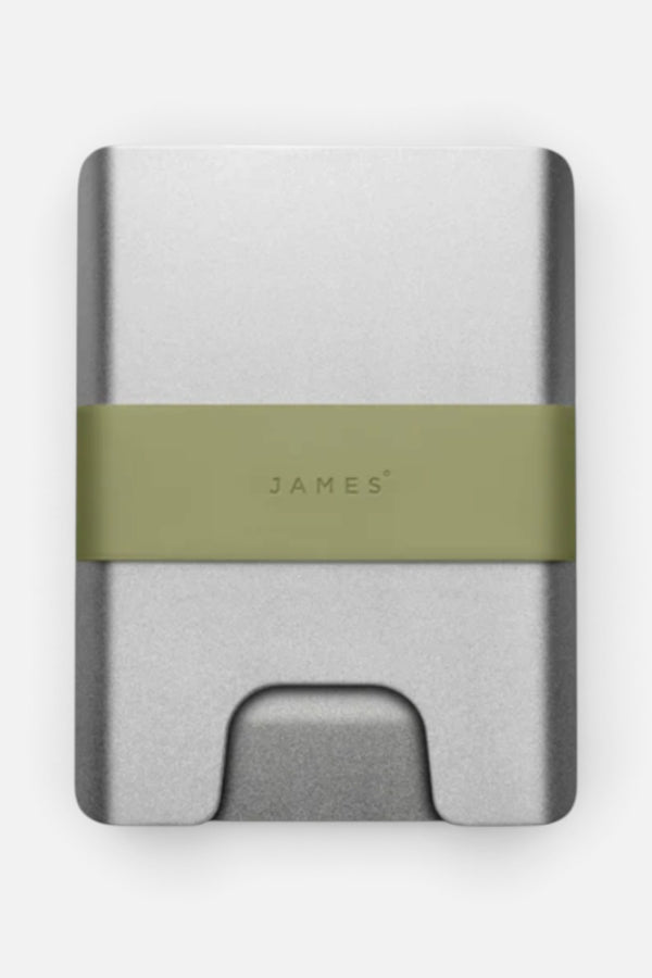 The James Brand Lowe Minimalist Card Holder in Silver & Grove