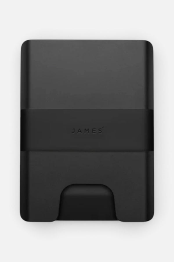 The James Brand Lowe Minimalist Cardholder in Black & Black