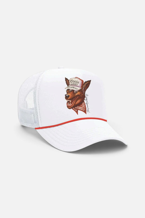 The Laundry Room Beer Wolf Trucker Hat in White