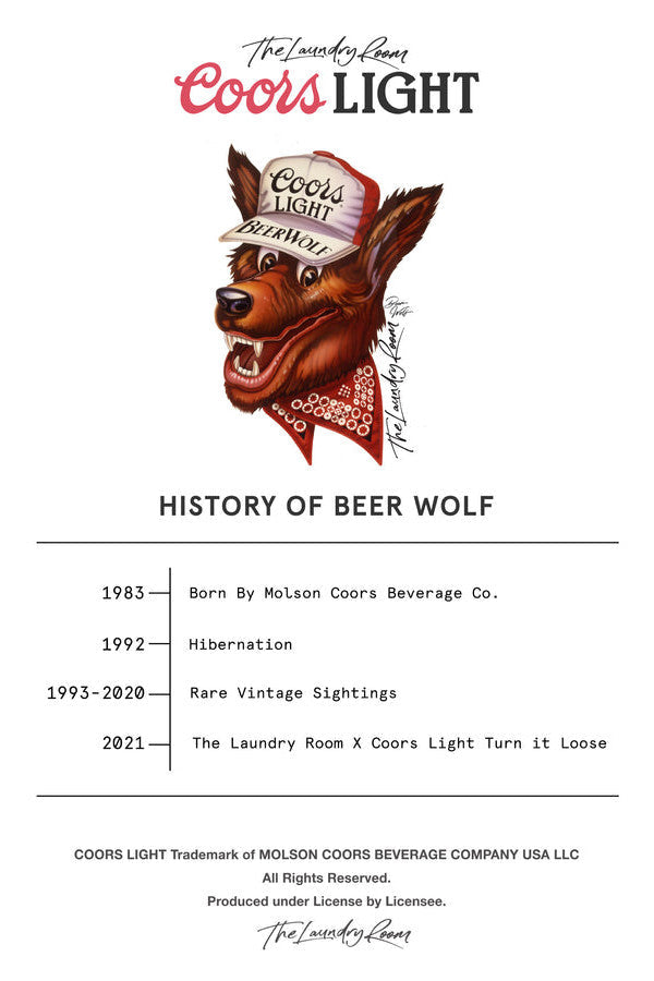 The Laundry Room Beer Wolf Trucker Hat in White – side view