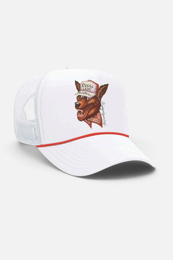The Laundry Room Beer Wolf Trucker Hat in White