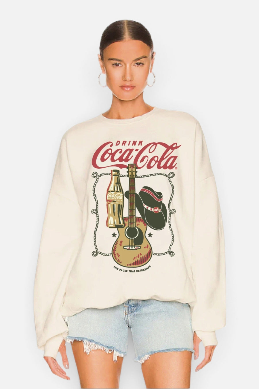 The Laundry Room Coca-Cola Country Jump Jumper in Bone – on model