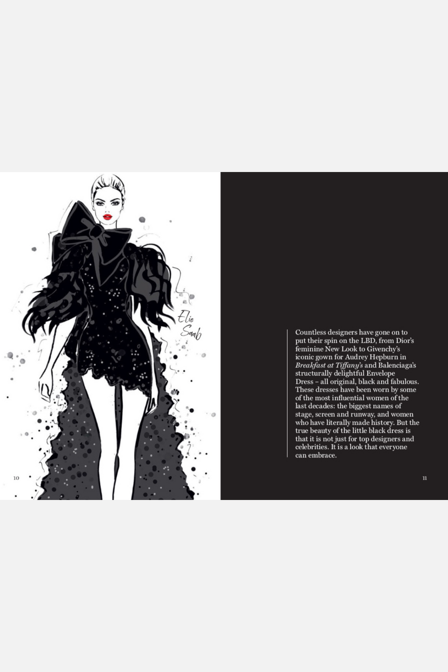 The Little Black Dress: Megan Hess Print Book – back view