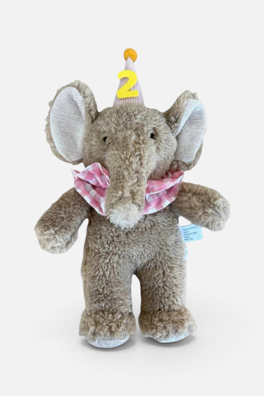 The Little Dog Laughed Priscilla The Party Elephant Plush Toy – front view