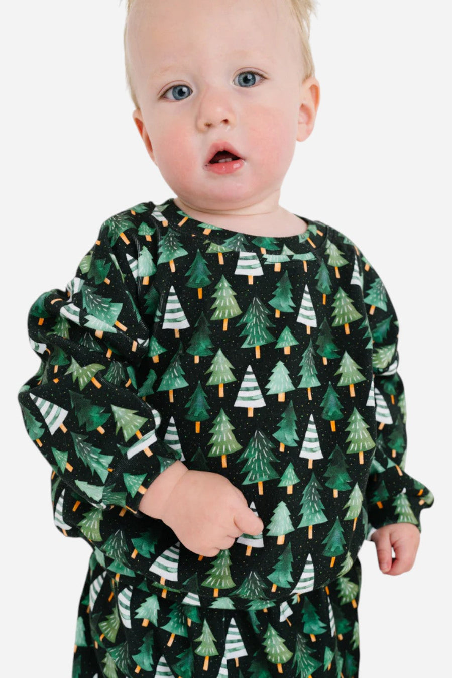 The Little One Shop Evergreen Sweatsuit – side view