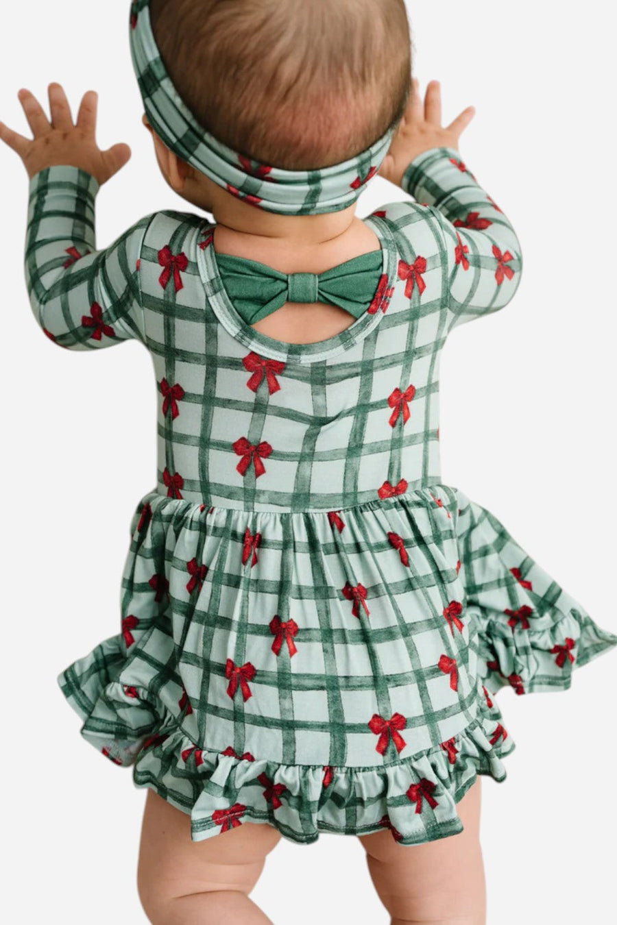 The Little One Shop Gift Wrapped Bodysuit Bamboo Dress – back view