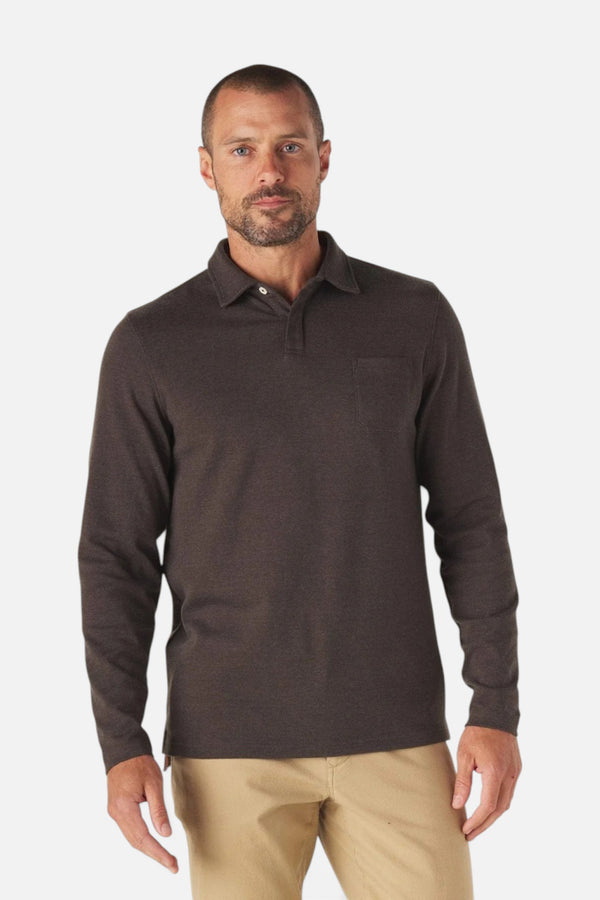 The Normal Brand Puremeso Weekend Polo in Charcoal