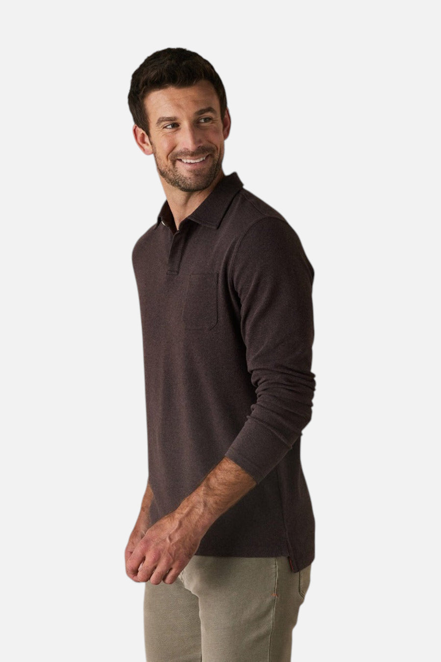 The Normal Brand Puremeso Weekend Polo in Java – back view