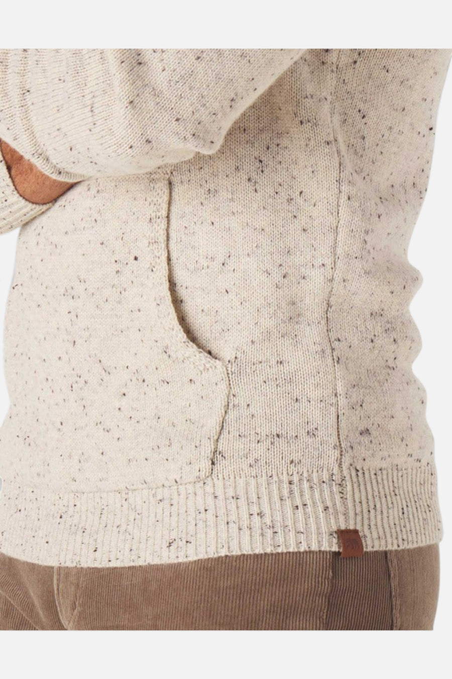 The Normal Brand Seawool Nep Hoodie in Cream – detail