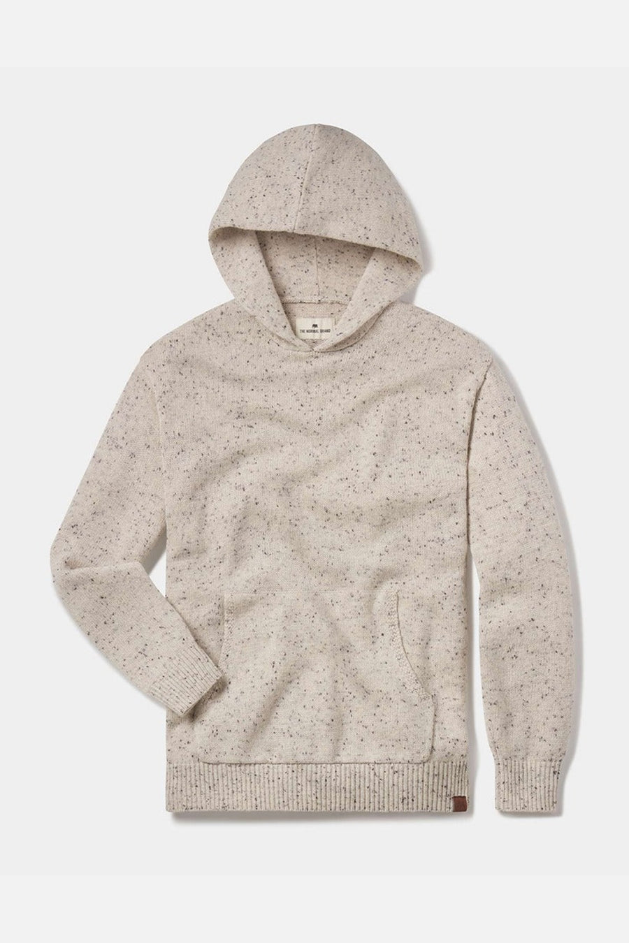 The Normal Brand Seawool Nep Hoodie in Cream – flat lay