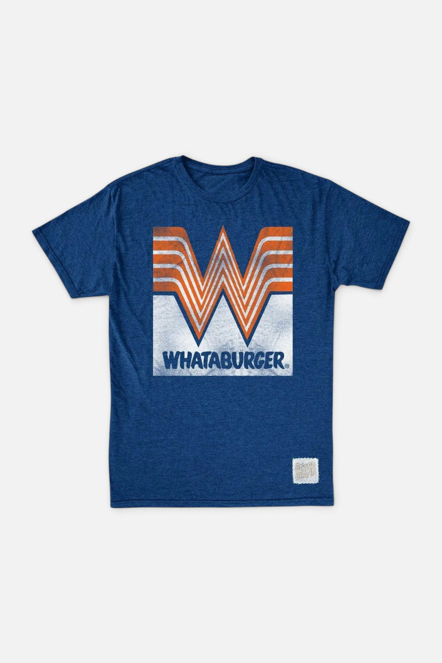 The Original Retro Brand Whataburger Tee in Heather Cobalt – front view