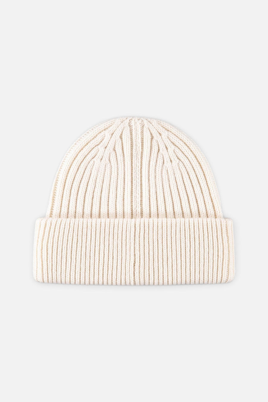The Valentines Logo Beanie in Ivory – back view