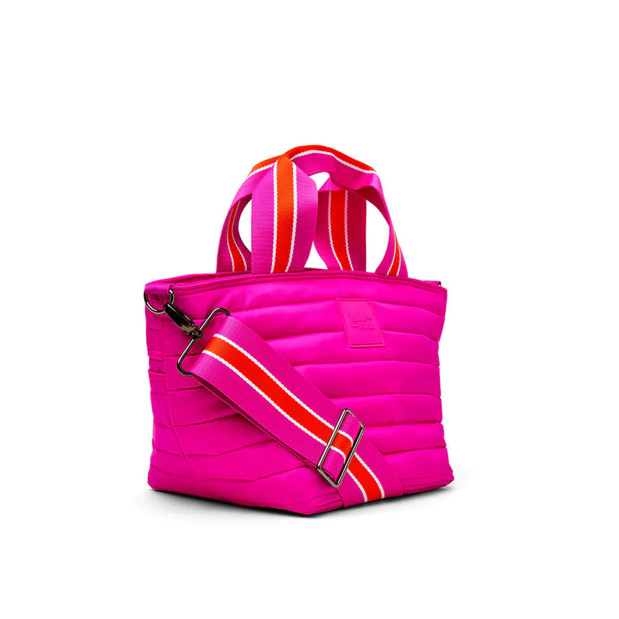 Think Royln Beach Bum Mini Cooler Bag in Fuchsia – back view