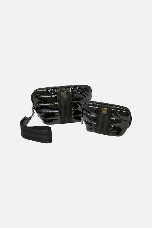 Think Royln Double Stash Bag in Black Patent