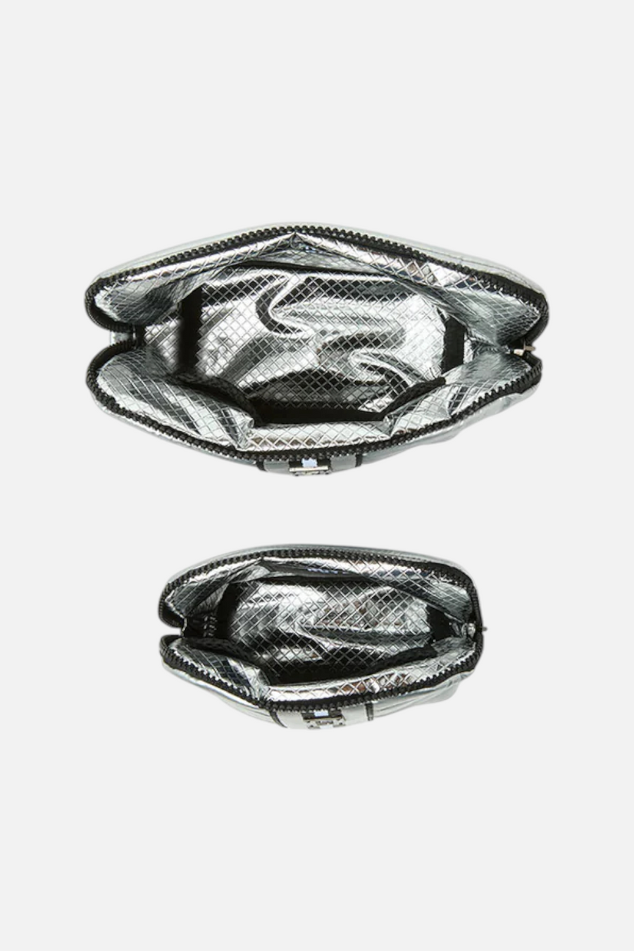 Think Royln Double Stash Bag in Pearl Silver – back view