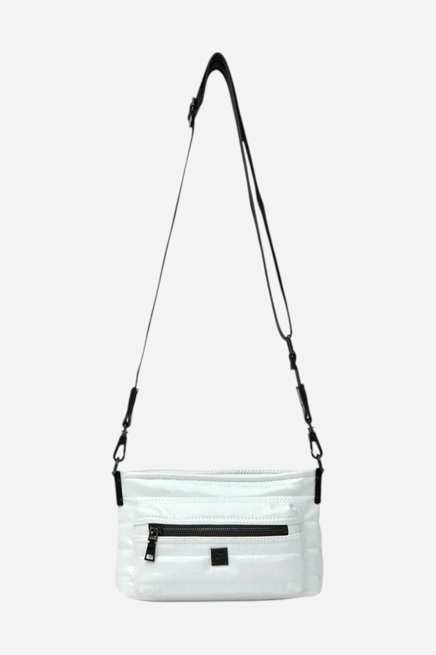 Think Royln Double Trouble in White Patent – detail