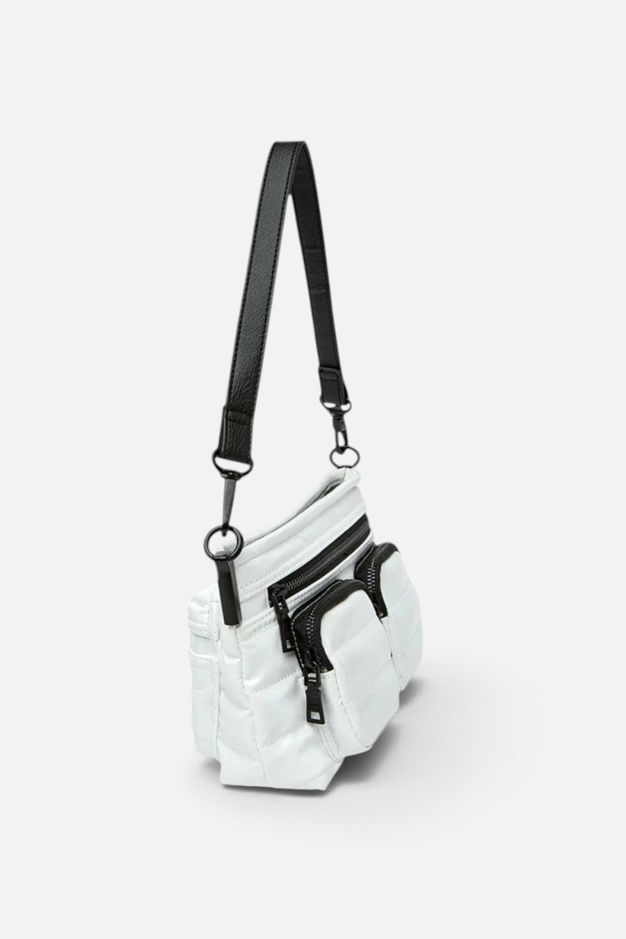 Think Royln Double Trouble in White Patent – side view