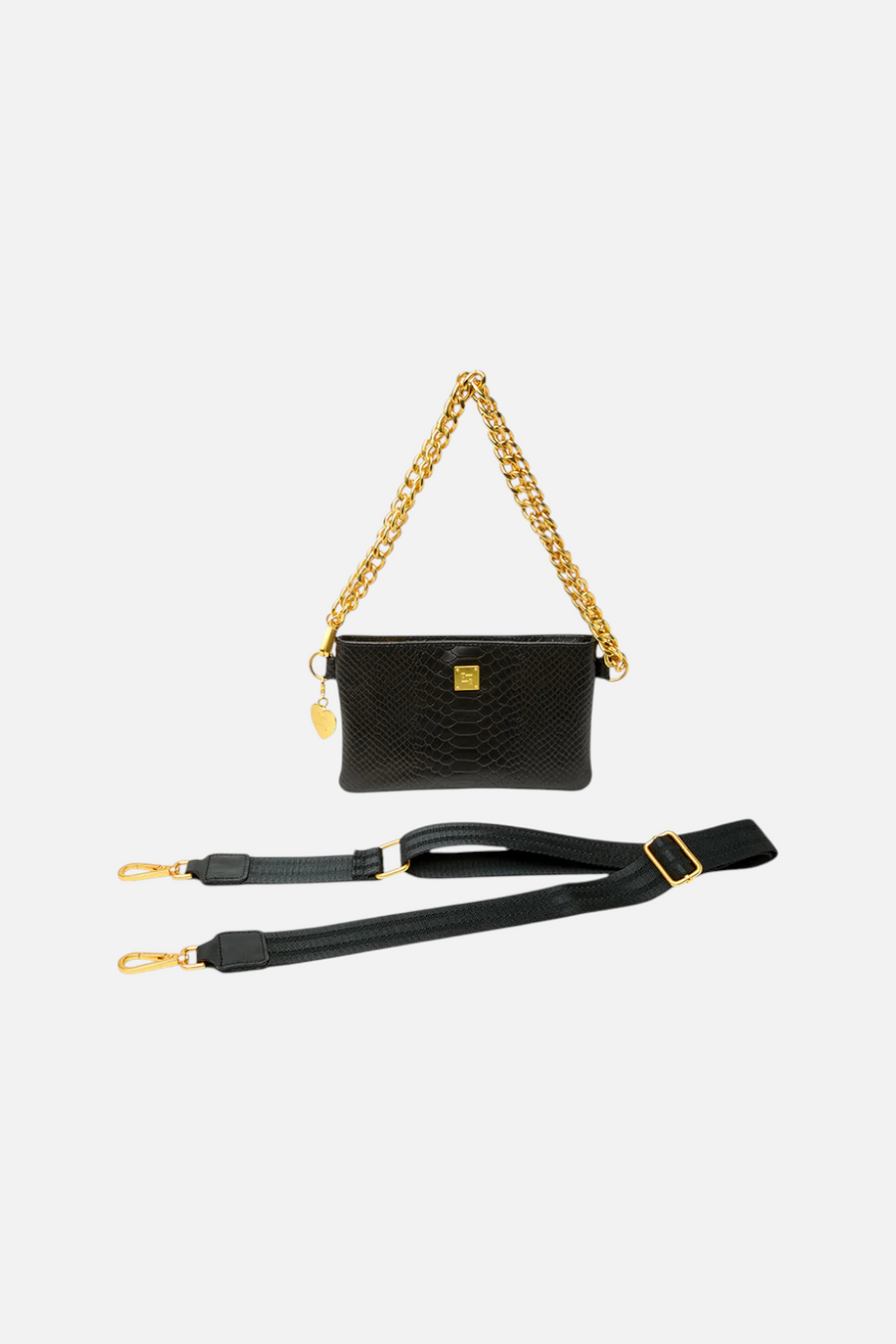 Think Royln Fame in Black Python Leather – detail